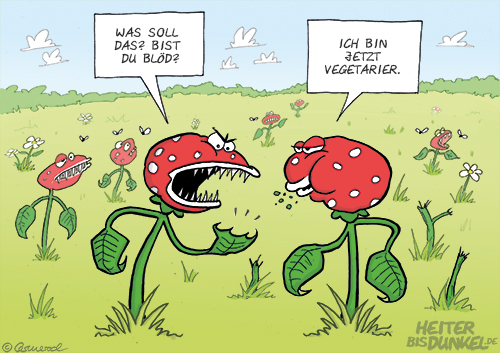 Cartoon: Ernährungsumstellung 1