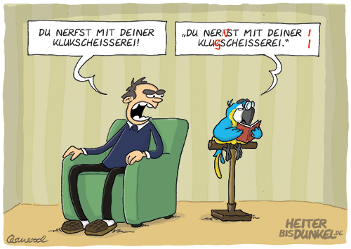 Cartoon: Klugscheißer 1