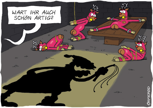 Cartoon: Der Weihnachtsmann privat 1