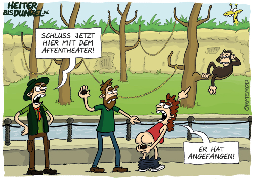 Cartoon: Affentheater 1