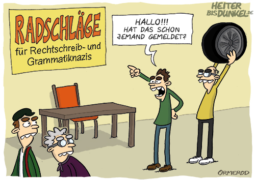 Cartoon: Rechtschreibnazi 1