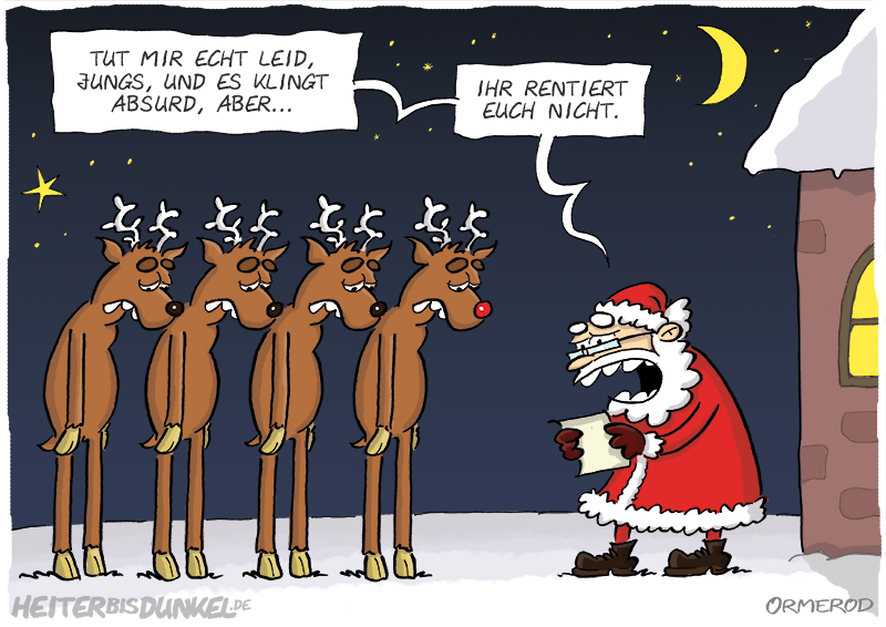 Cartoon: Rentiere 1