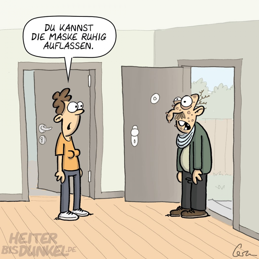 Cartoon: Maske auflassen 1