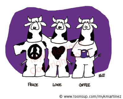 Cartoon: Peace, Love & Coffee 1