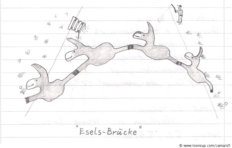 Cartoon: Eselsbrücke 1