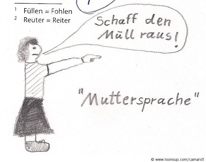 Cartoon: Muttersprache 1