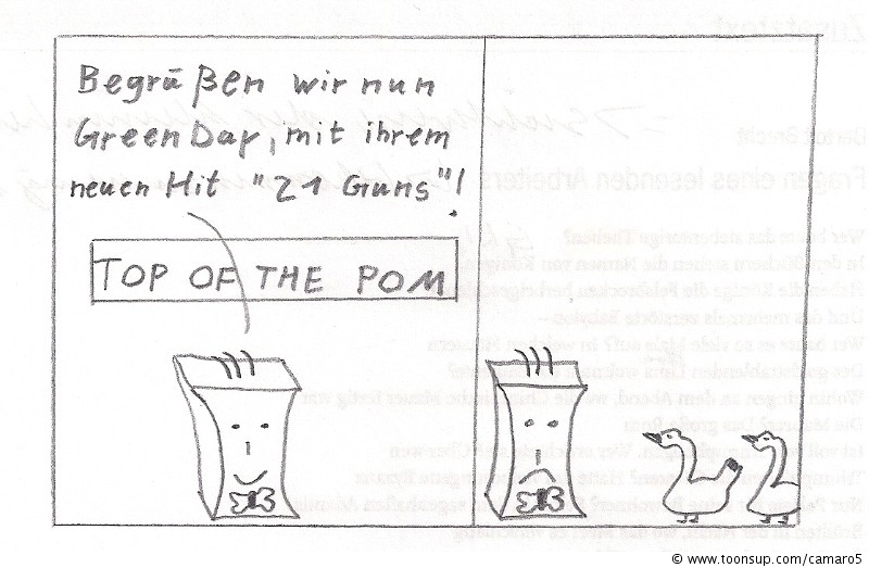 Cartoon: Bei Top of the Pops 1