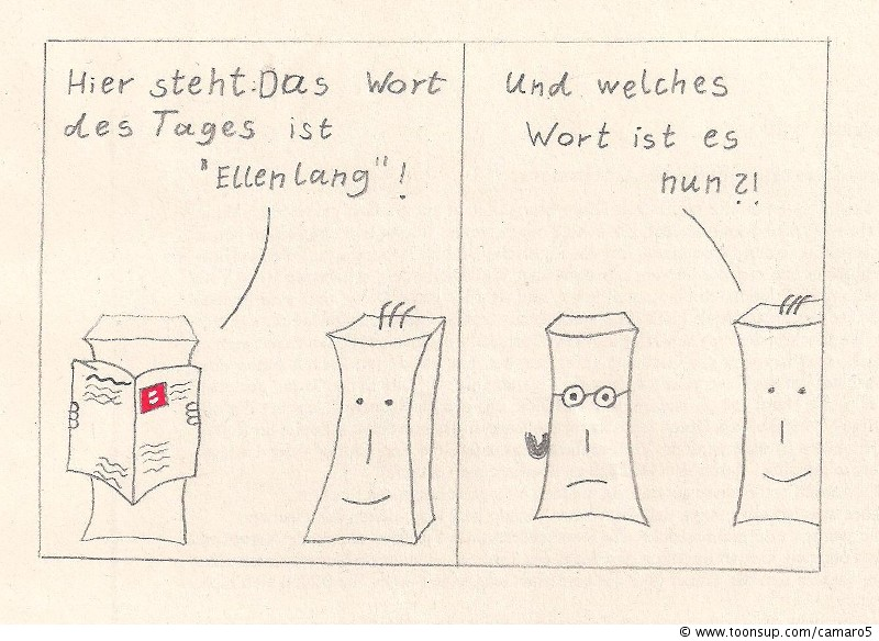 Cartoon: Hinter der Zeitung 1