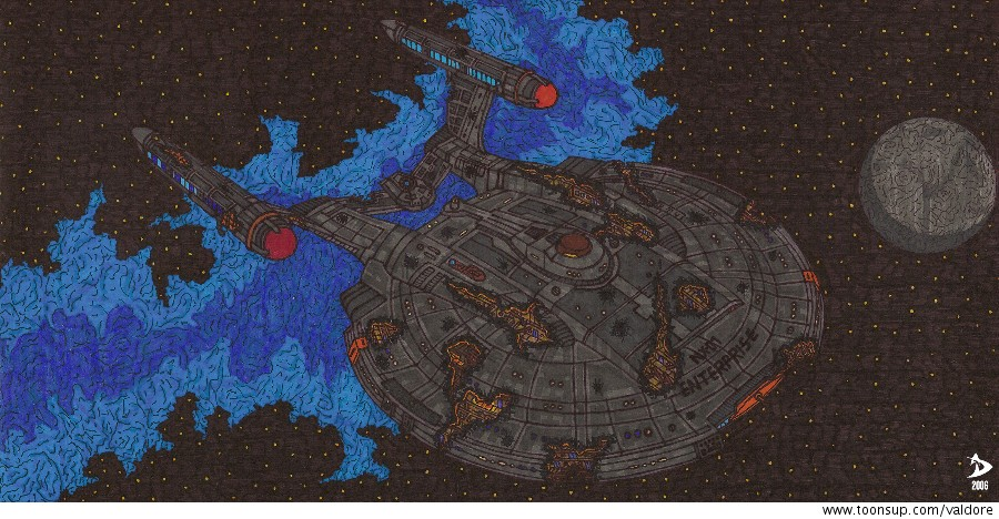 Illustration: Battle Damaged Enterprise 1