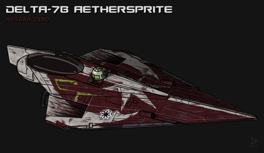 Concept Art / Character Design: Jedi Starfighter (Delta-7B) 1