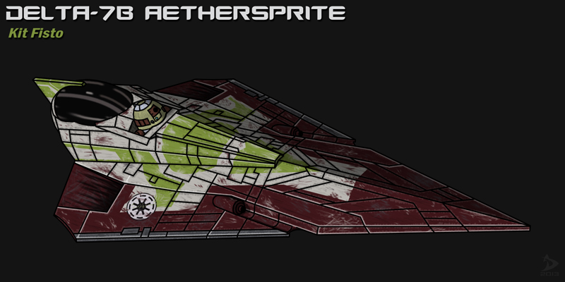 Concept Art / Character Design: Jedi Starfighter (Delta-7B) 4