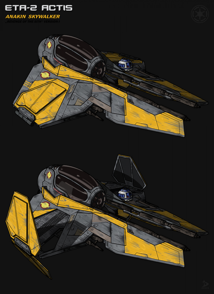 Concept Art / Character Design: Jedi Starfighter (Eta-2) 2
