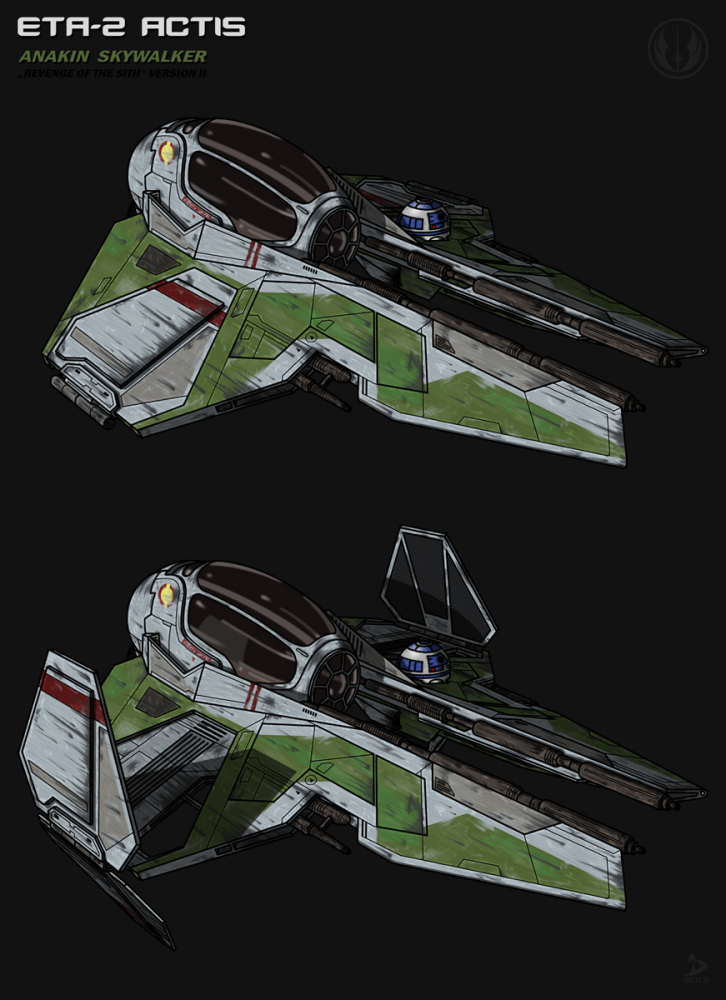Concept Art / Character Design: Jedi Starfighter (Eta-2) 3