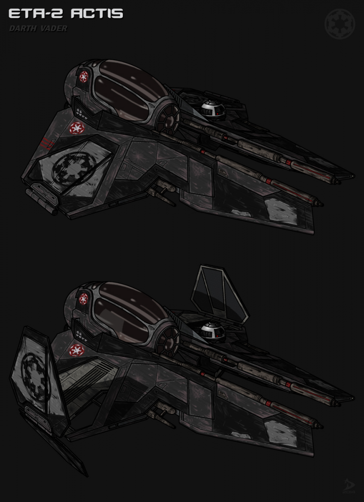 Concept Art / Character Design: Jedi Starfighter (Eta-2) 4