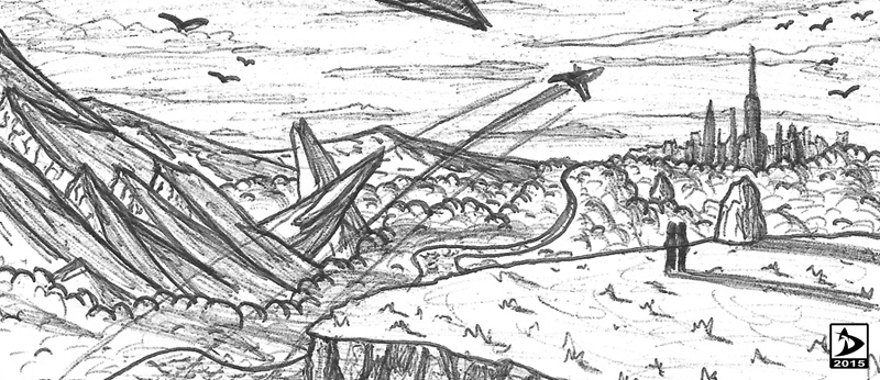 Concept Art / Character Design: Landscape Scribble 1