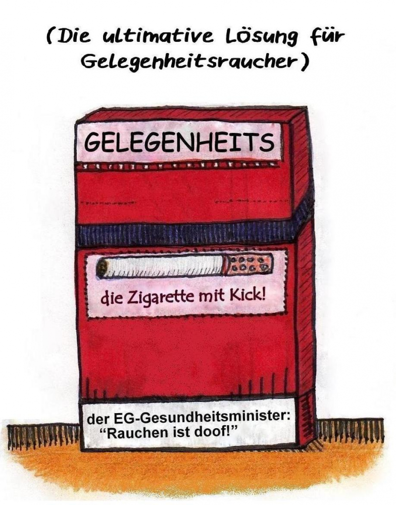 Cartoon: Gelegenheitsraucher 1