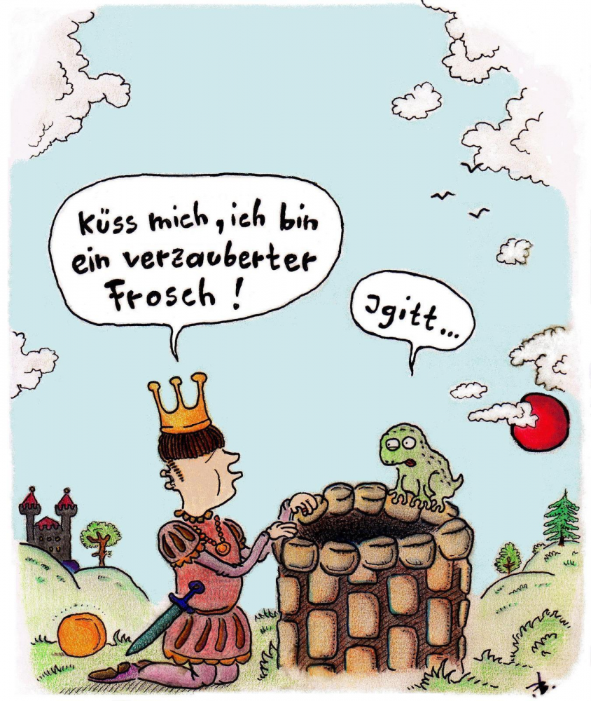 Cartoon: Verzauberter Frosch 1