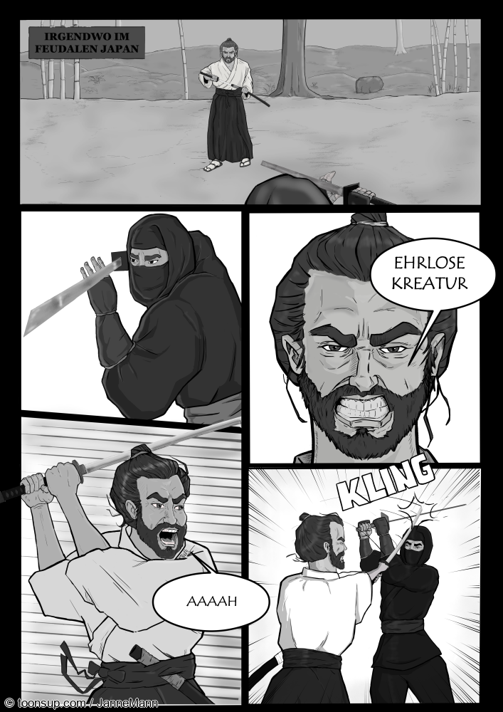 Comic: Samurai gegen Ninja (zensiert) 1