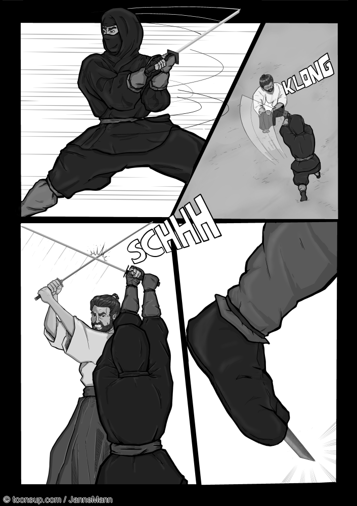 Comic: Samurai gegen Ninja (zensiert) 2