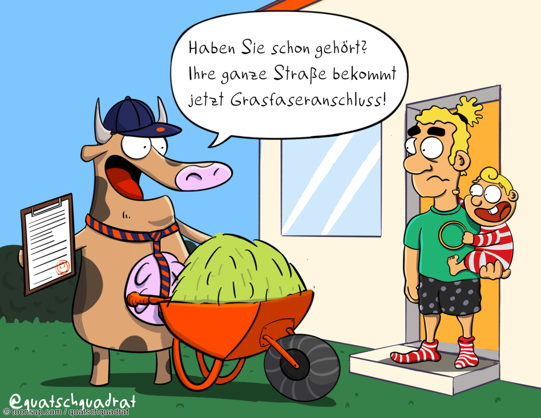 Cartoon: Grasfaseranschluss 1