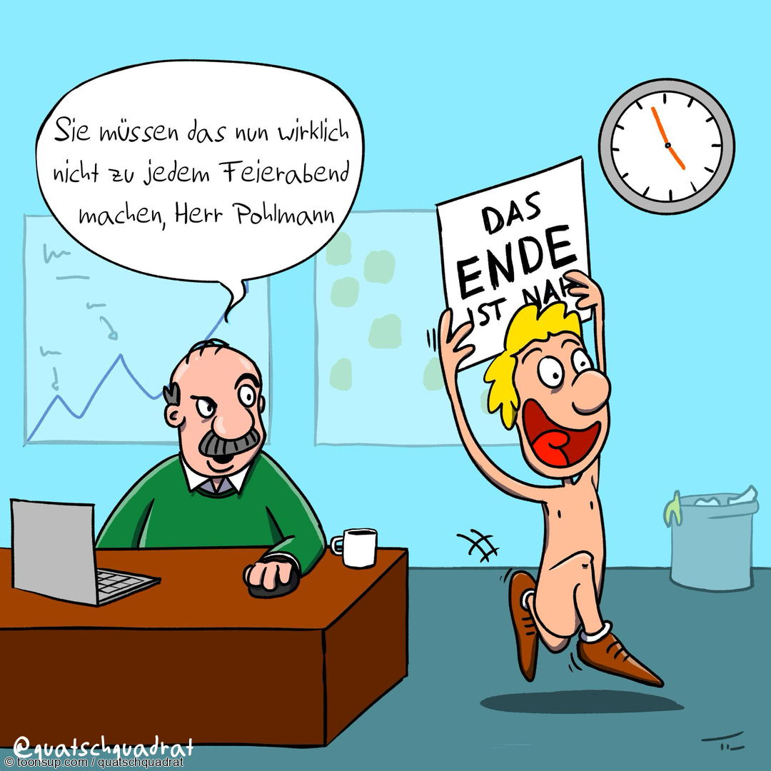 Cartoon: Feierabend 1