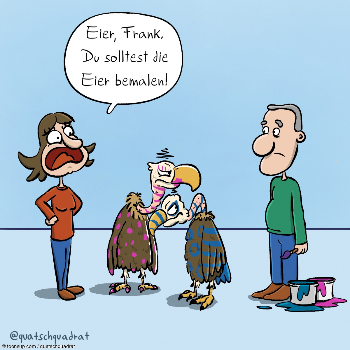 Cartoon: Eier bemalen 1