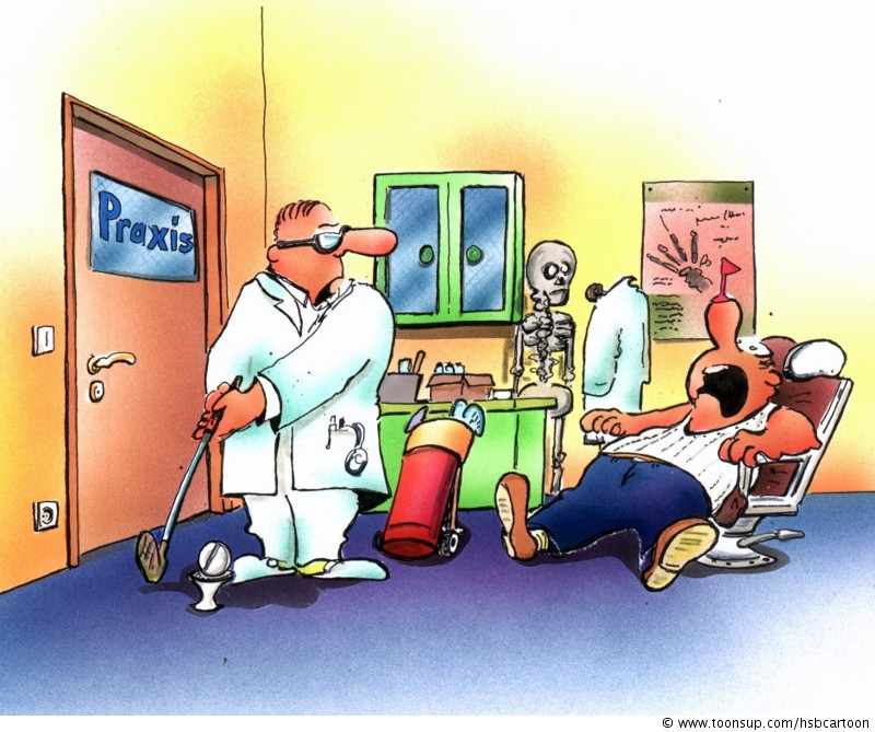 Cartoon: Arztgolf 1
