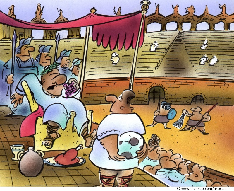 Cartoon: Fussballarena 1
