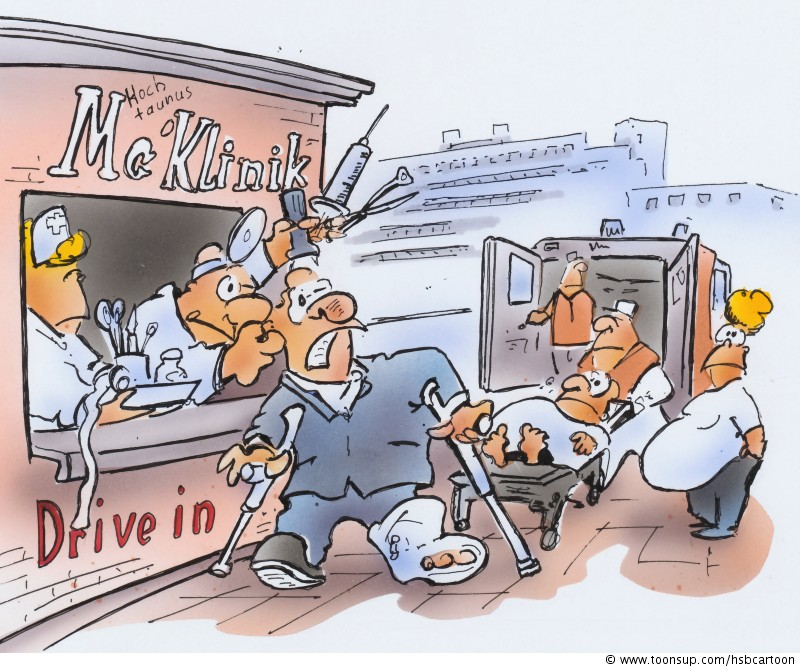 Cartoon: Hospital Drive Inn 1