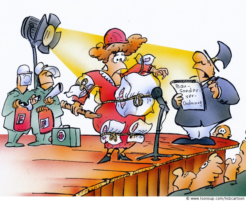 Cartoon: Sicherheit auf der Bühne 1