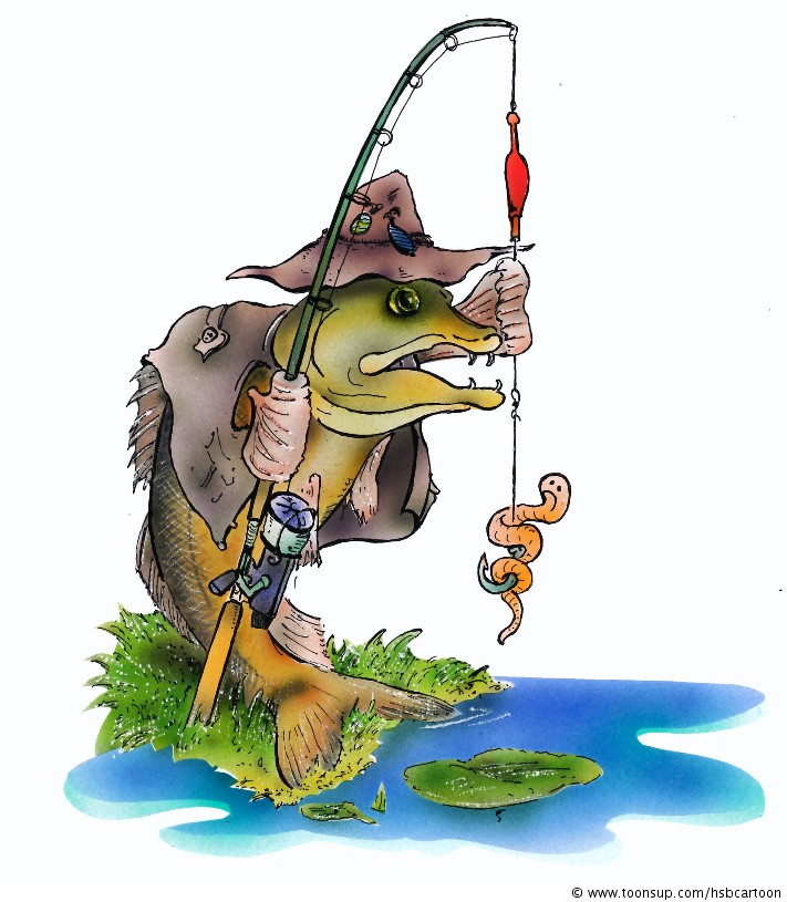 Concept Art / Character Design: fishing fish 1