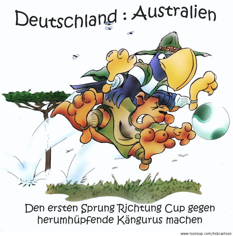 Cartoon: Deutschland vs Australien 1