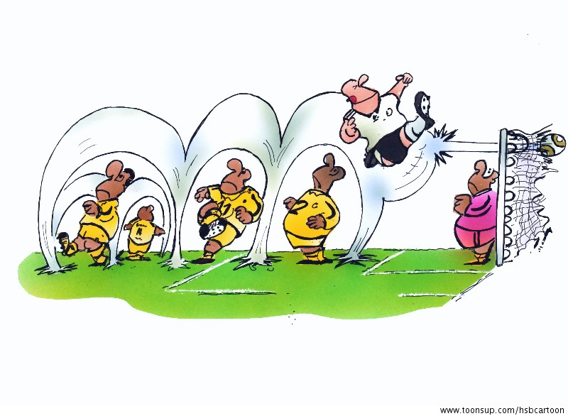 Cartoon: Deutschland vs Ghana 1