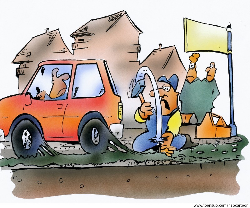 Cartoon: heißer Weg 1