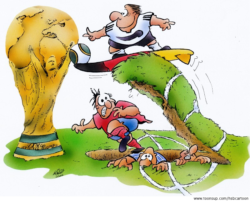 Cartoon: Deutschland vs Spanien 1