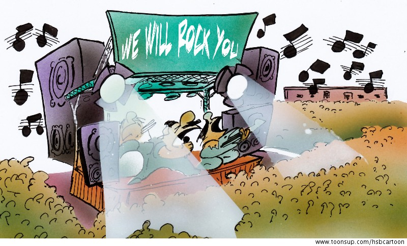 Cartoon: we will rock you 1