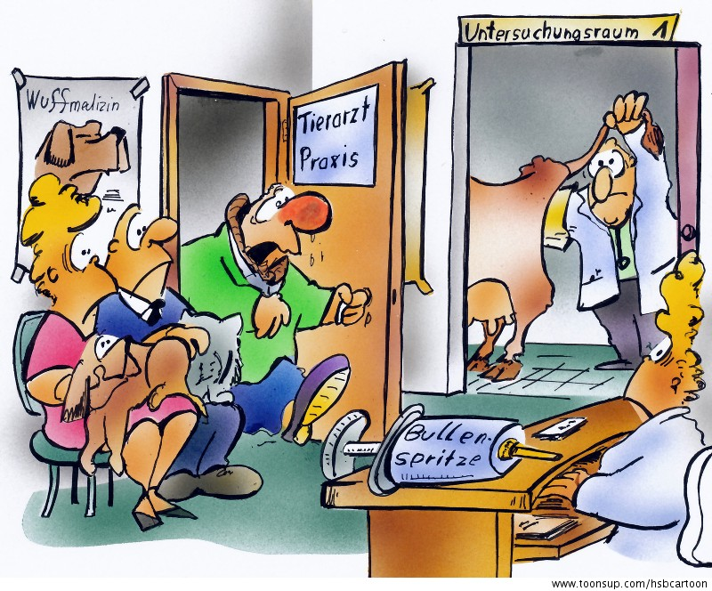 Cartoon: Tierarzt ist auch Hausarzt 1