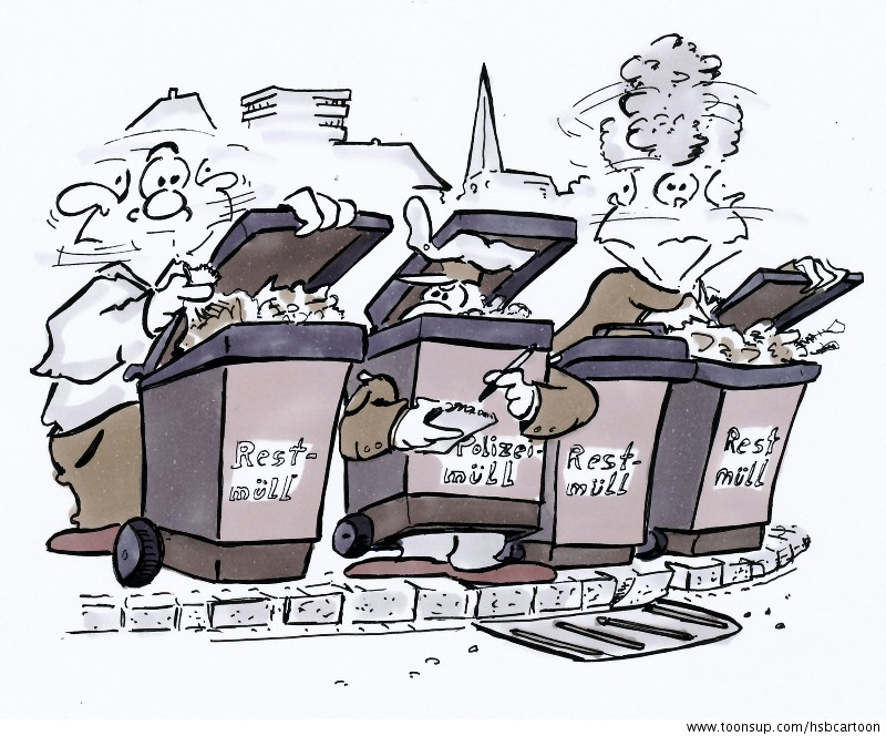 Cartoon: Müllkontrolle 1
