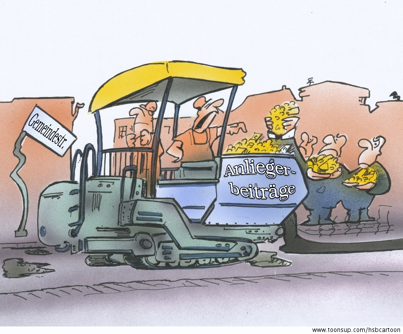 Cartoon: Straßenausbau 1