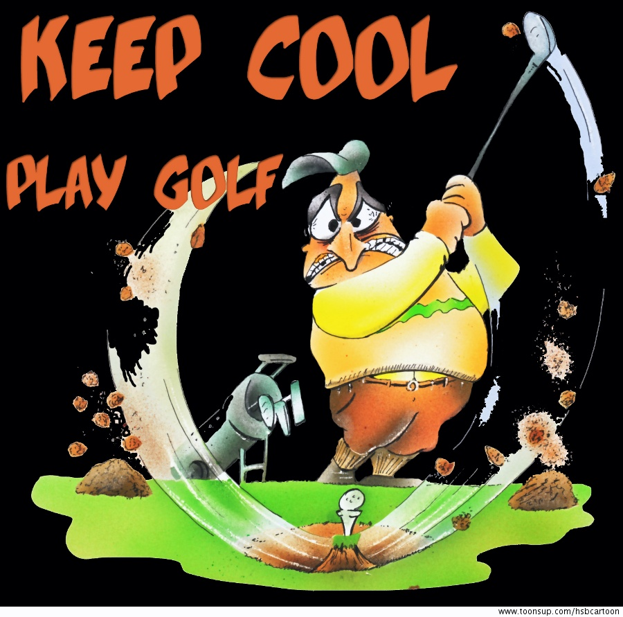 Cartoon: play golf 1