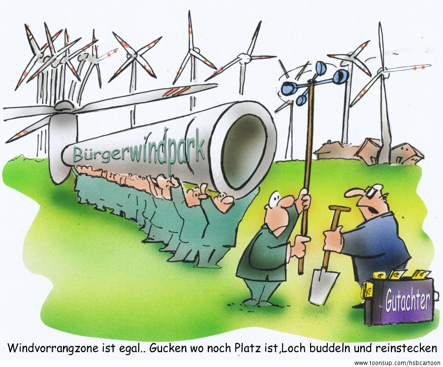 Cartoon: Bürgerwindpark 1
