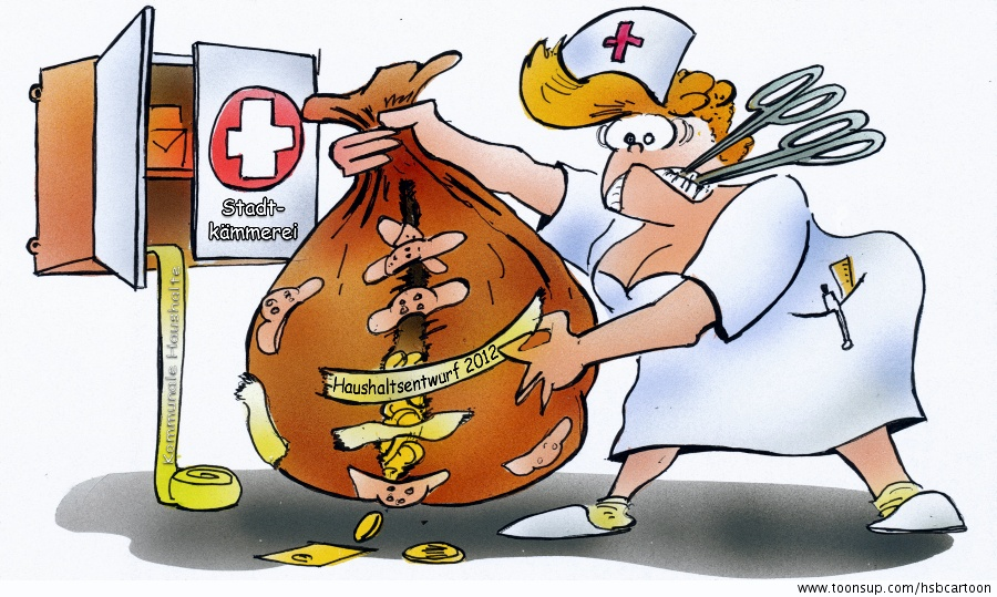Cartoon: kommunale Haushalte 2012 1