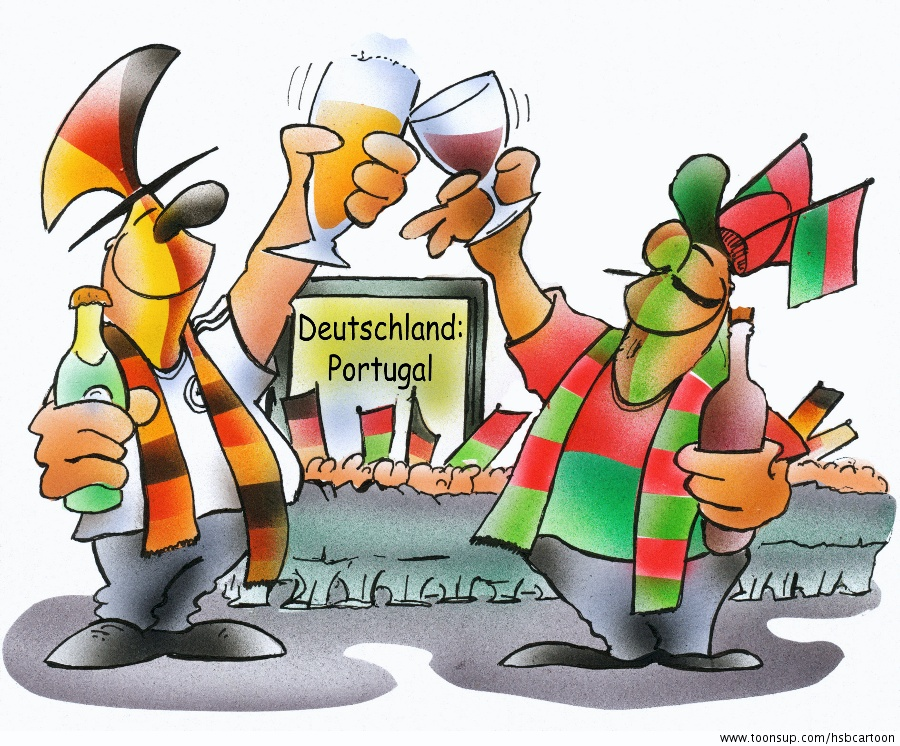 Cartoon: Deutschland vs Portugal 1