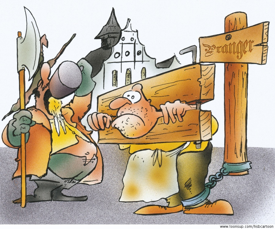 Cartoon: Am Pranger 1