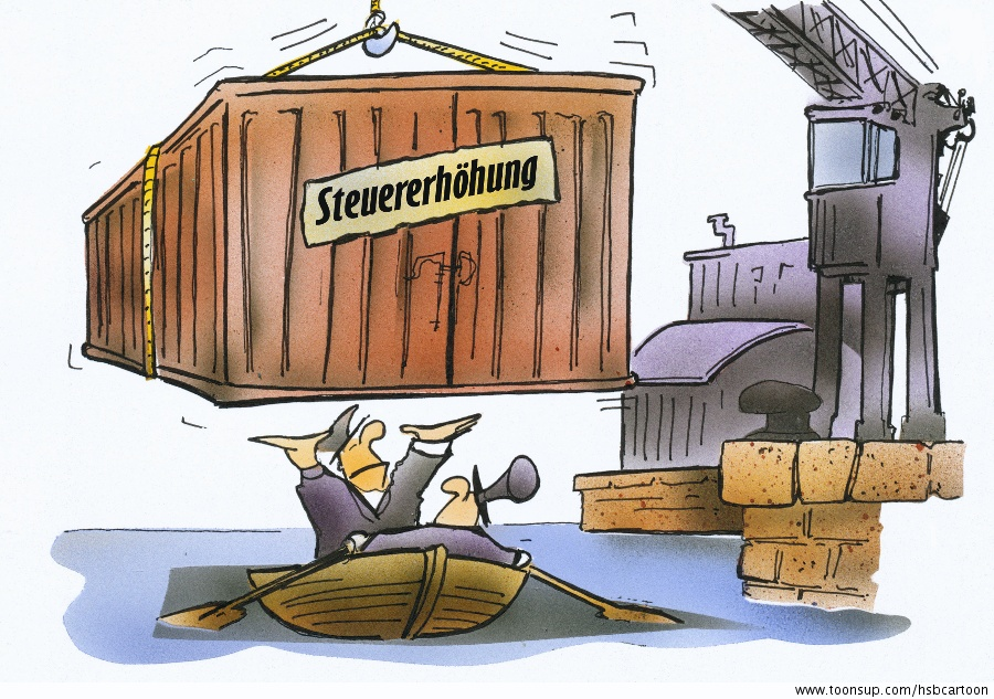 Cartoon: Steuererhöhung 1