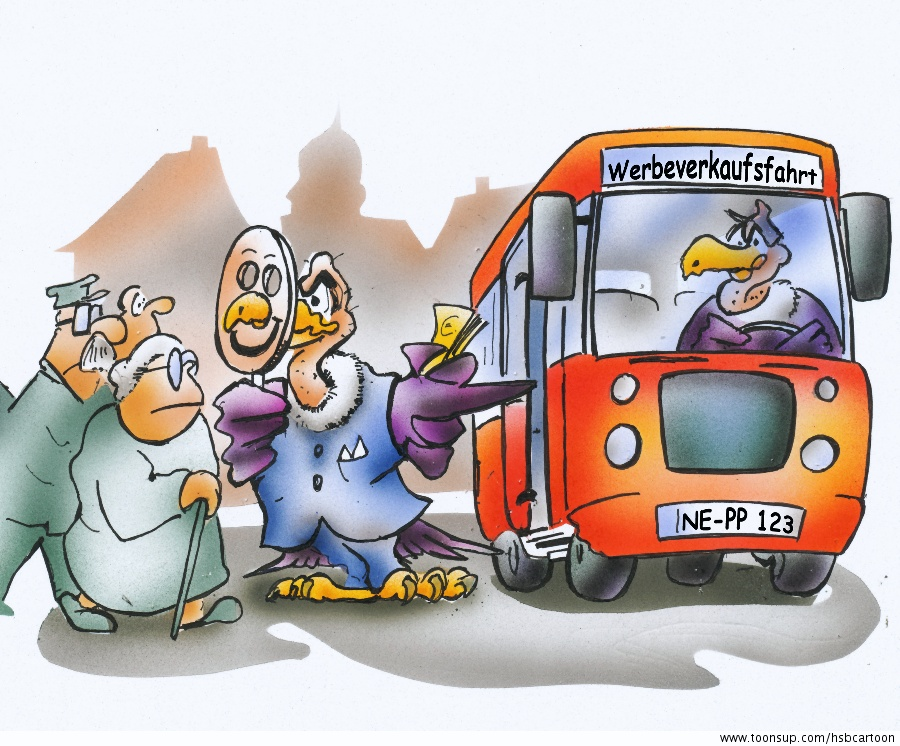 Cartoon: Werbeverkaufsfahrt 1