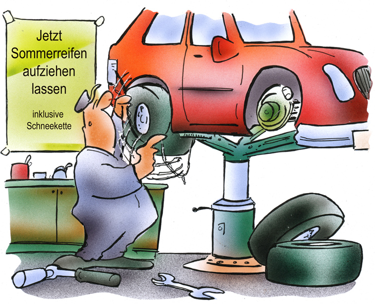 Cartoon: Sommerreifen 1