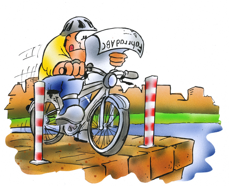 Cartoon: Fahrradfahrer 1