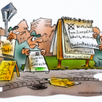 Wahlplakate kleben