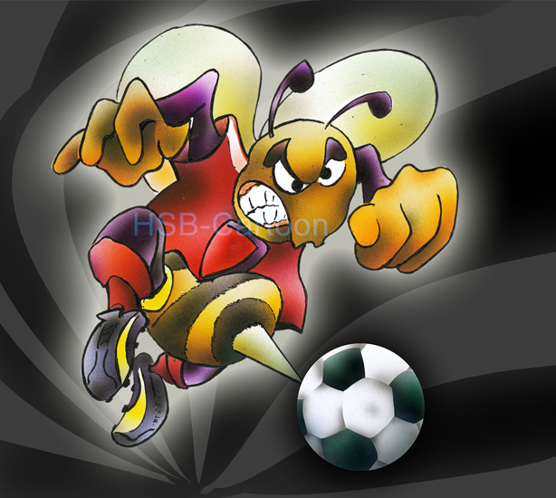 Illustration: soccer wasp 1